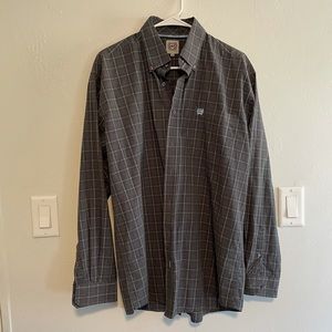 Men’s Cinch Dress Shirt, Gray - Size Medium